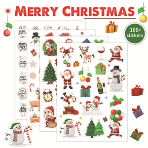 Weihnachtsaufkleber Vinyl Wasserdicht Cartoon DIY Dekorative Für Party Geschenkverpackung Scrapbooking