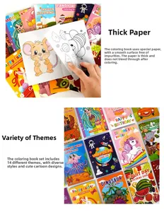 Détails du papier épais et 14 couvertures de livres de coloriage pour enfants assortis