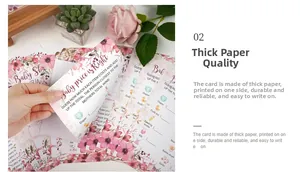Detailed view of floral Baby Price is Right game cards on thick easy-to-write paper