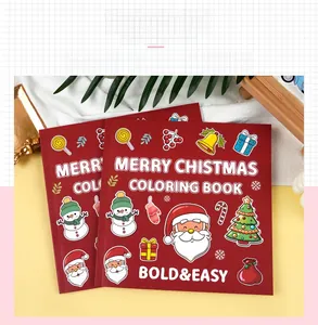 Détail de la couverture du cahier de coloriage de Noël avec motifs festifs