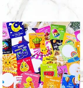 Variety of cute cartoon motivational lunch box cards for kids with inspirational quotes