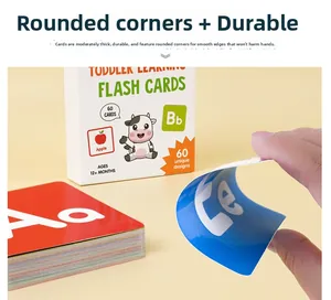 Details langlebiger ABC-Lernkarten mit runden Ecken und flexiblem Material für Kleinkinder