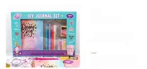 Macro view of DIY Journal Set showing colorful scrapbook accessories and fineliner pens