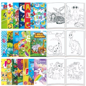 Pack de 20 libros de colorear para niños con temas de animales unicornios y dinosaurios
