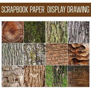 6 inch plakboekpapierset met 12 vintage schors- en houttexturen voor doe-het-zelf decor