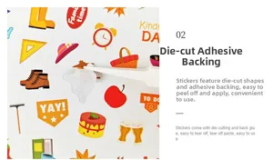 Detailansicht der Pinzette zum einfachen Abziehen der Cartoon-Monatsaufkleber