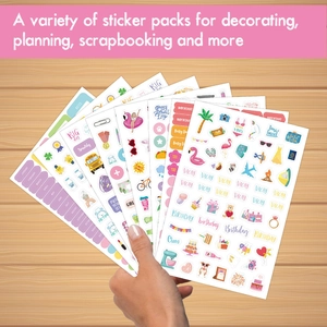 Lot de 530 autocollants de planification minimalistes pour scrapbooking et journaux