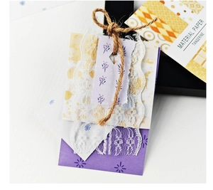 Λεπτομέρεια vintage σετ χαρτιού scrapbooking με δαντέλα, ετικέτες και ρουστίκ σχοινί κάνναβης