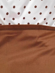 Mädchen Prinzessinnenkleid mit gepunktetem Oberteil und braunem Cord-Rockteil