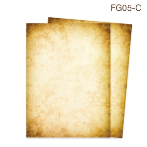 Detailed macro view of vintage A4 parchment paper with aged texture for DIY crafts