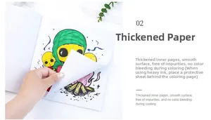Detail of premium thick paper in the Halloween coloring book with bleed-resistant texture