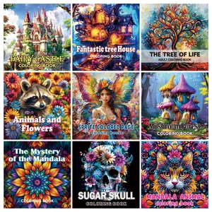 Mandala Animal Coloring Book For Adults Stress Relief Creative Paper Art Drawing Painting