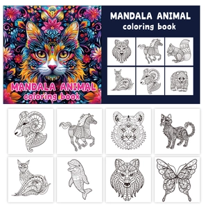 Mandala Animal Coloring Book for Adults featuring high-quality 24 intricate animal designs