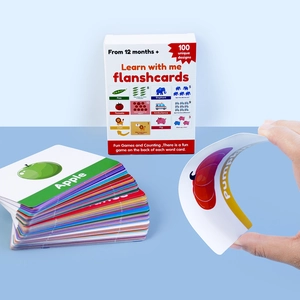 Set de 100 tarjetas educativas para niños con animales y números para aprendizaje temprano