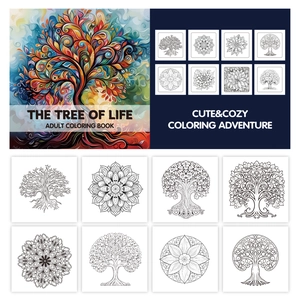 Mandala Tree of Life coloring book for adults featuring complex creative illustrations