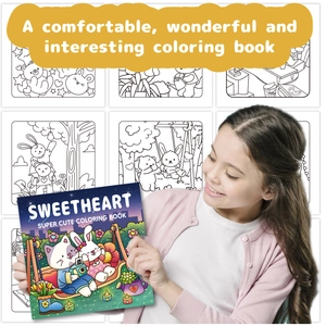 Sweetheart Super Cute Coloring Book for kids with 40 sheets of cartoon animal illustrations