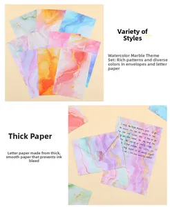 Detail of premium thick paper texture for marble stationery with smooth ink flow