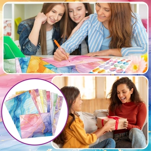 160pcs marble stationery set with watercolor letter paper, envelopes and gold seal stickers