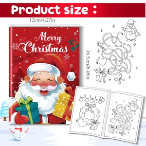 Christmas coloring book set for kids with Santa cover and fun holiday activity pages