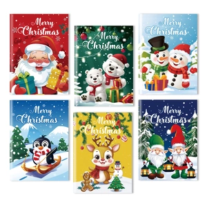Christmas coloring book set for kids featuring Santa Claus and reindeer illustrations