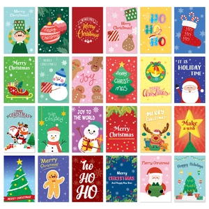 72-piece Christmas card set featuring 24 unique festive holiday designs and stickers