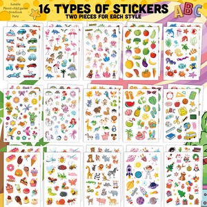 Cartoon Animal Unicorn Dinosaur Waterproof PVC Stickers Decals For Kids DIY Scrapbooking Journal Decoration Stationery Novelty