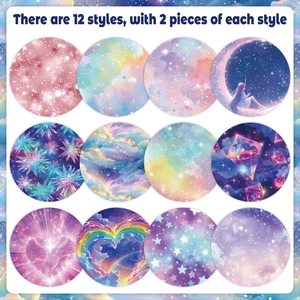 Verträumte Galaxie-Sticker mit Sternen und Mond Motiven für DIY-Scrapbooking Handwerk