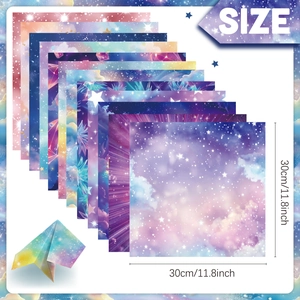 Träumerisches Sternenhimmel Bastelpapier-Set mit Galaxie-Mustern für DIY-Handwerk