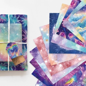 Detailansicht von Sternennacht-Bastelpapier für Geschenkverpackungen und DIY-Scrapbooking