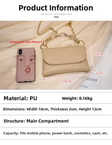 Détail du petit sac bandoulière beige en PU avec poignée acrylique sur tissu de soie