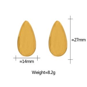Specifiche dettagliate delle dimensioni per orecchini a goccia oro 14mm x 27mm
