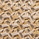 Macro close-up of the intricate cross-weave straw texture on this trendy summer shoulder bag