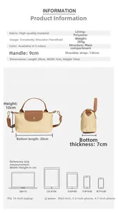 Detailed size chart for straw texture crossbody bag with 20x7x10cm dimensions