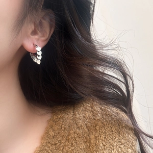 Orecchini A Cerchio Con Pendente A Cuore Rame Puro Stile Coreano Gioielli Minimalisti Per Donne Elegante Tendenza