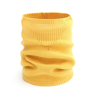 Knitted Neck Warmer Snood Solid Color Cotton Polyester Warm Breathable Neck Gaiter For Men Women Winter Fashion