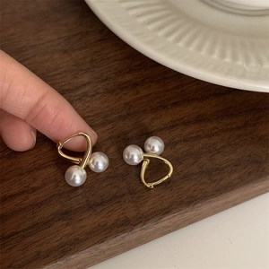 Orecchini A Cerchio Retrò Francesi Con Künstliche Perle A Incrocio Con Perno In Argento 925 Gioielli Eleganti Da Donna