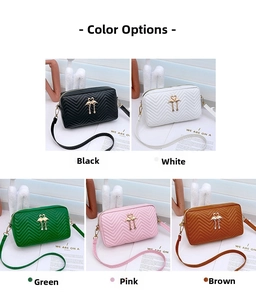 Quilted mini crossbody bags in five colors with gold swan hardware and fringe tassels