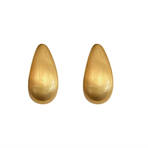 Boucles d'oreilles gouttes dorées élégantes avec finition métal brossé mat