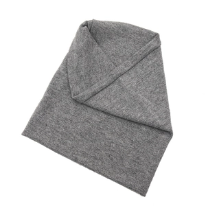 Winter knitted neck warmer in grey, windproof infinity scarf for men and women