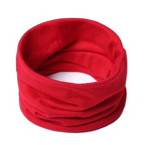 Detailed close-up showing the fine knit texture of this red seamless neck gaiter scarf