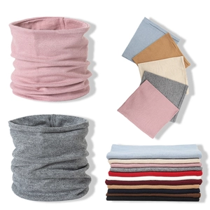 Winter knitted neck warmer in various colors, soft warm windproof scarf for men and women