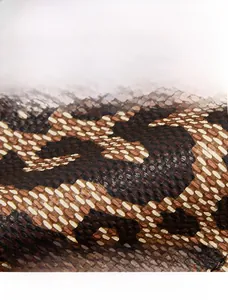 Macro detail of leopard print waist bag fabric showing thick and soft texture