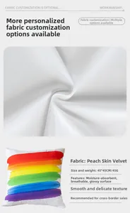 Detail of peach skin fabric texture for 45x45cm Christmas cushion cover showing soft material