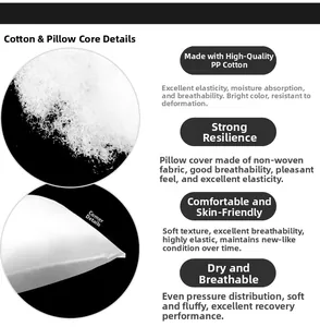 Macro detail of high-rebound PP cotton filling and breathable non-woven fabric cushion