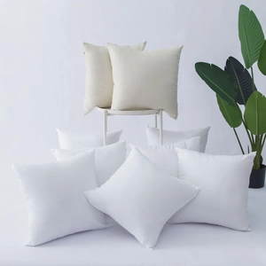 Square PP cotton pillow inserts in white and cream white for home or hotel decor