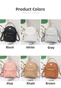 Multiple color options of mini quilted backpacks with golden butterfly metal hardware