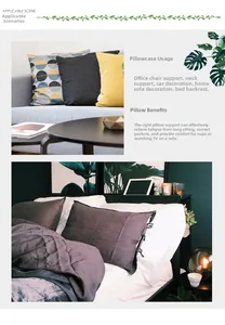 Nordic tropical style cushion covers shown in living room and bedroom decor scenes