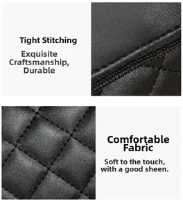 Détails macro des coutures en losanges et de la texture cuir de ce sac à bandoulière