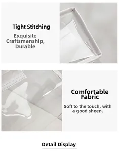 Detail of tight stitching and glossy white fabric on a transparent PVC composite handbag