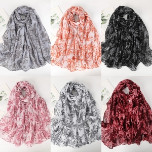 Lightweight floral paisley scarves in multiple colors for women fashion accessory
